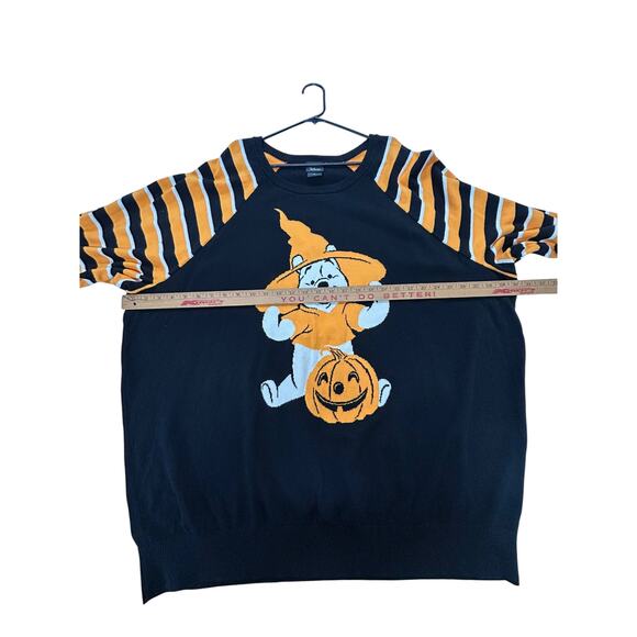 Disney Winnie Pooh Halloween Sweater Witch Pumpkin‎ Stripes Spooky Plus 4X - Picture 12 of 12